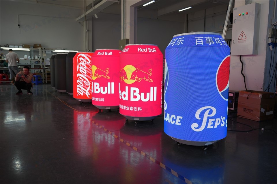 Can Bottle Shape Led Display Screen